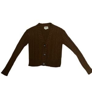 American Eagle Brown Knit Cardigan Twilight Cabin Core Size XS